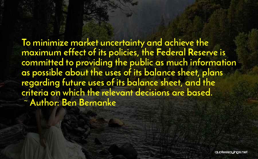 Providing Quotes By Ben Bernanke