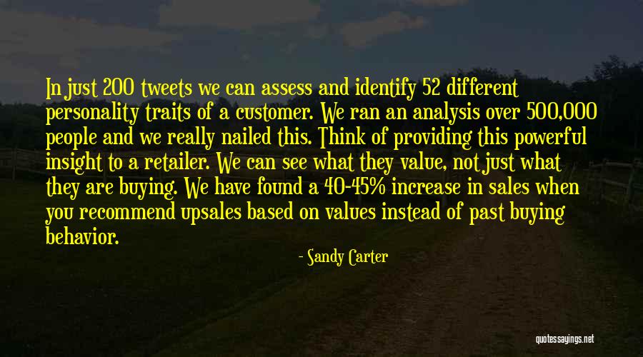 Providing Value Quotes By Sandy Carter