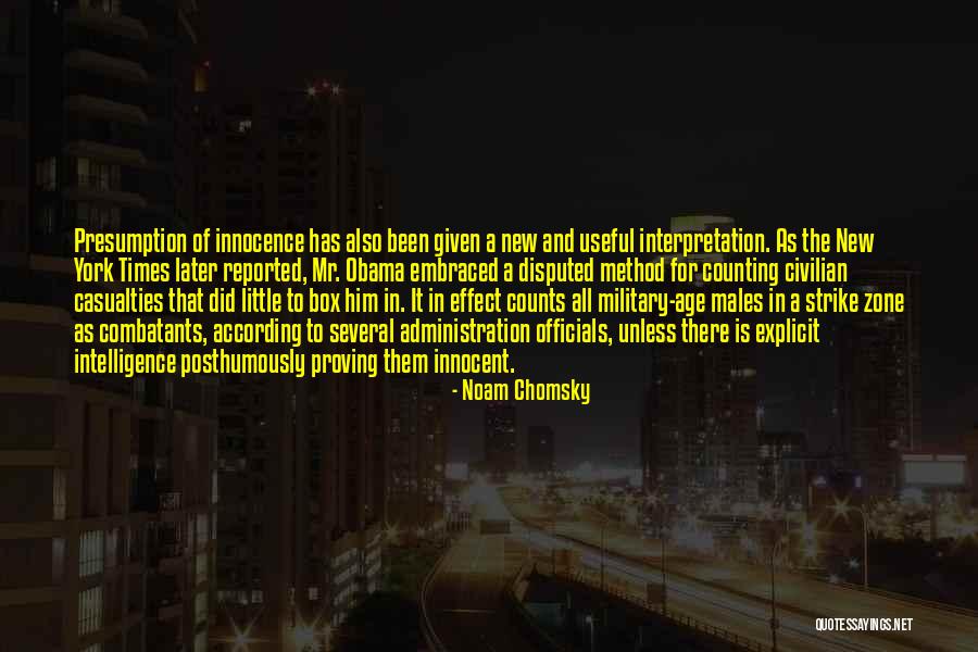 Proving Innocence Quotes By Noam Chomsky