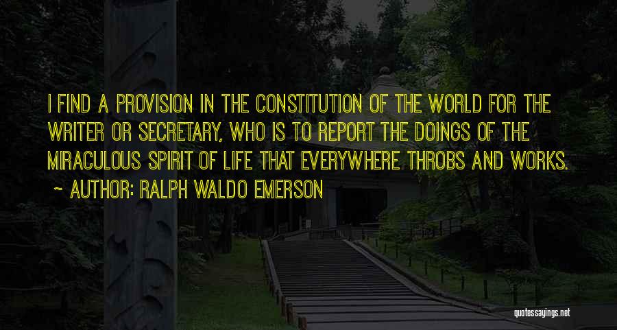 Provision Quotes By Ralph Waldo Emerson