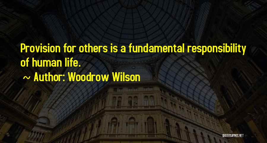 Provision Quotes By Woodrow Wilson