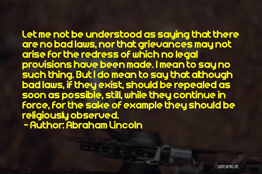 Provisions Quotes By Abraham Lincoln