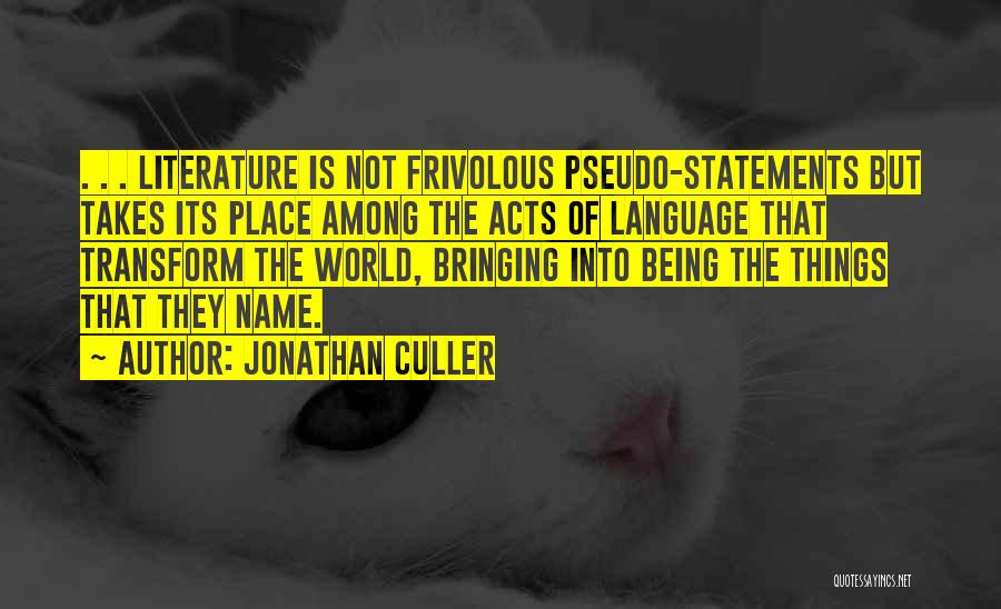 Pseudo Quotes By Jonathan Culler