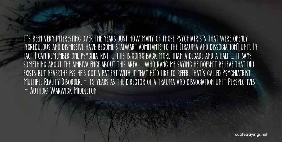 Psychiatrists Quotes By Warwick Middleton