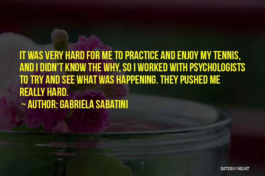 Psychologists Quotes By Gabriela Sabatini