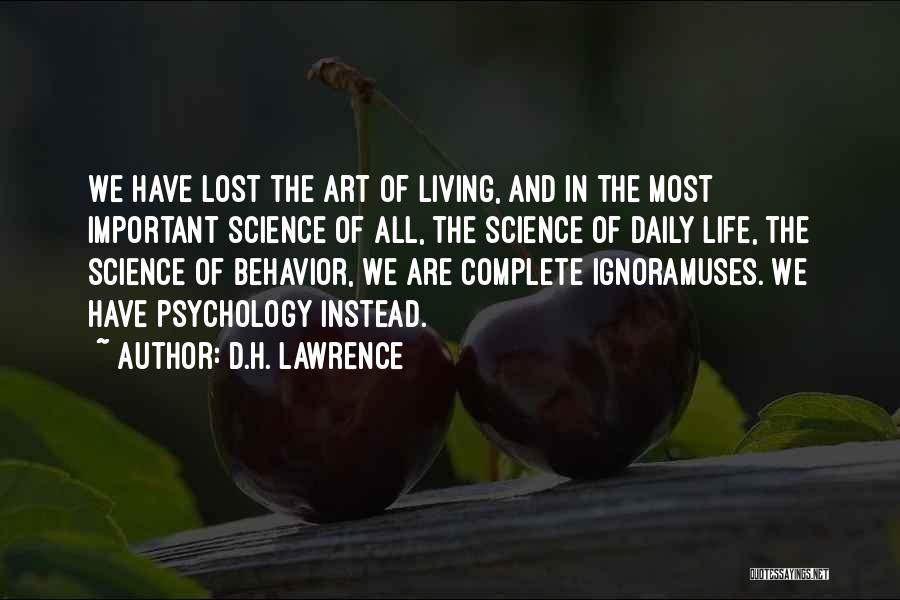 Psychology And Art Quotes By D.H. Lawrence