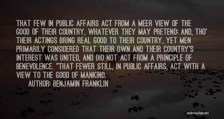 Public Affairs Quotes By Benjamin Franklin