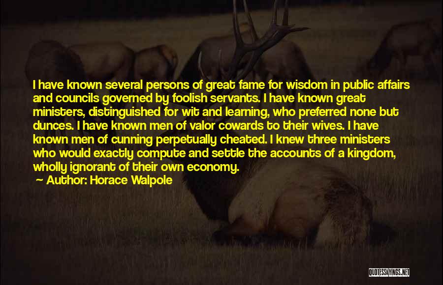 Public Affairs Quotes By Horace Walpole