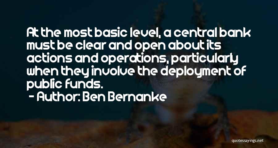 Public Funds Quotes By Ben Bernanke