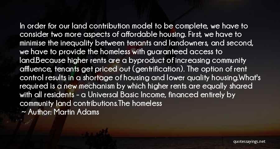 Public Housing Quotes By Martin Adams