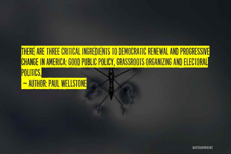 Public Policy Quotes By Paul Wellstone