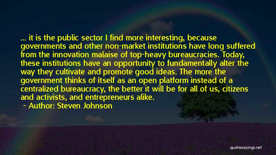 Public Sector Quotes By Steven Johnson