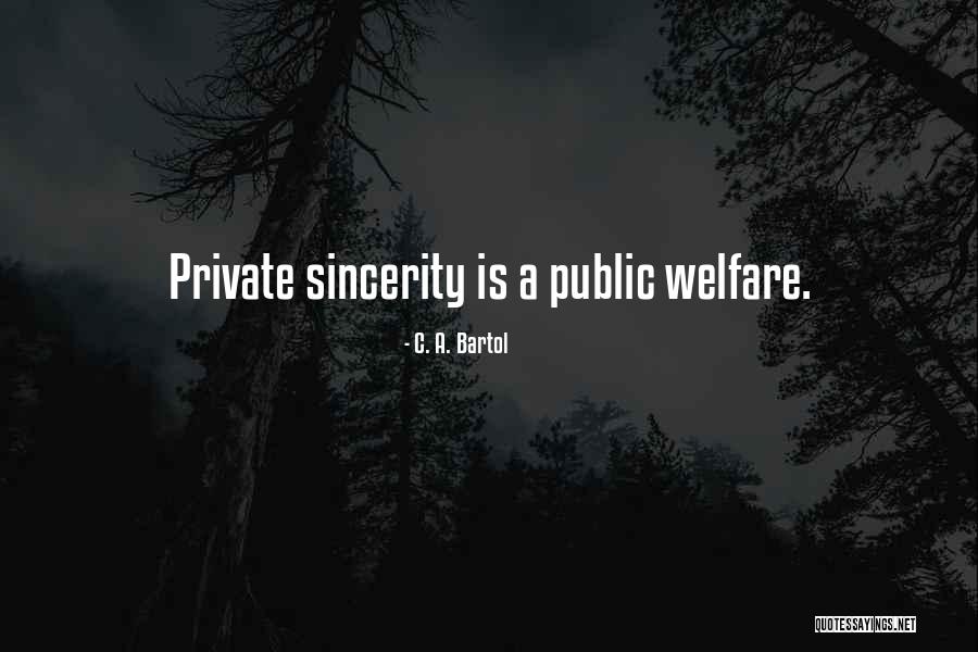 Public Welfare Quotes By C. A. Bartol Public Welfare Quotes By C. A. Bartol