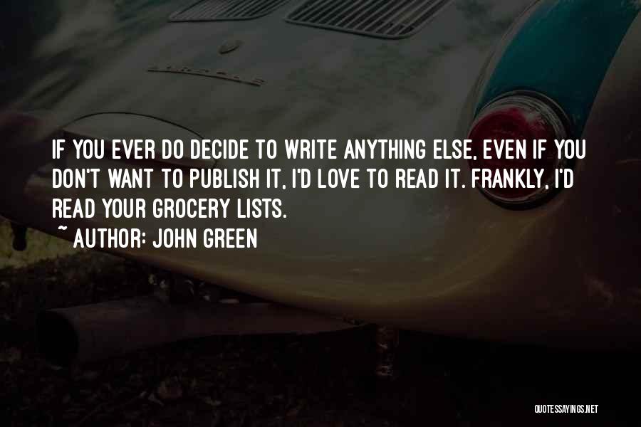 Publish Your Quotes By John Green