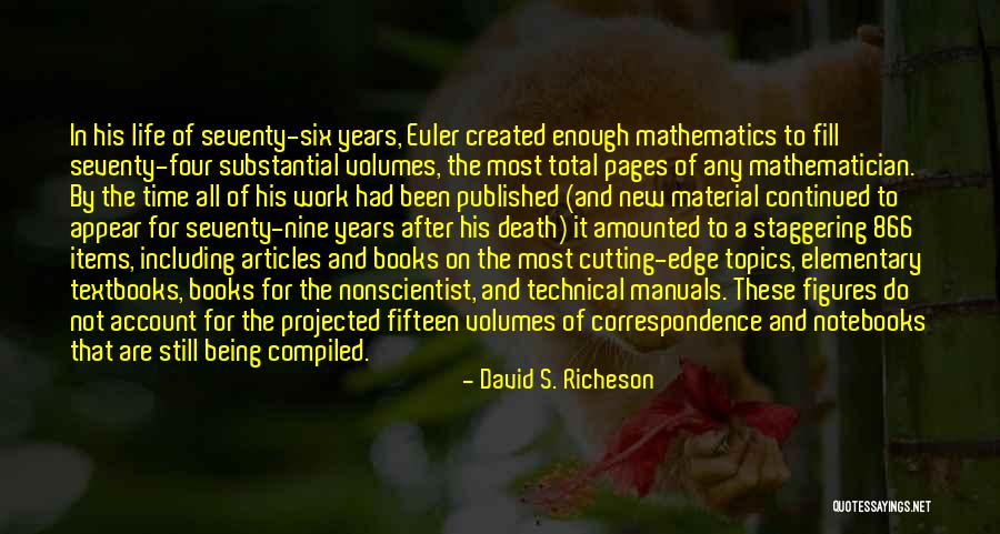 Published Articles With Quotes By David S. Richeson Published Articles With Quotes By David S. Richeson