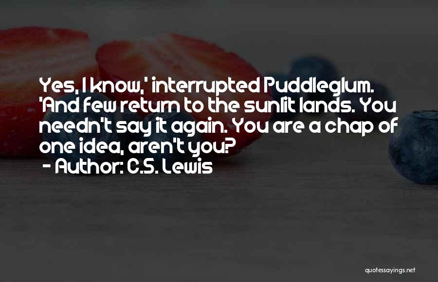 Puddleglum Quotes By C.S. Lewis