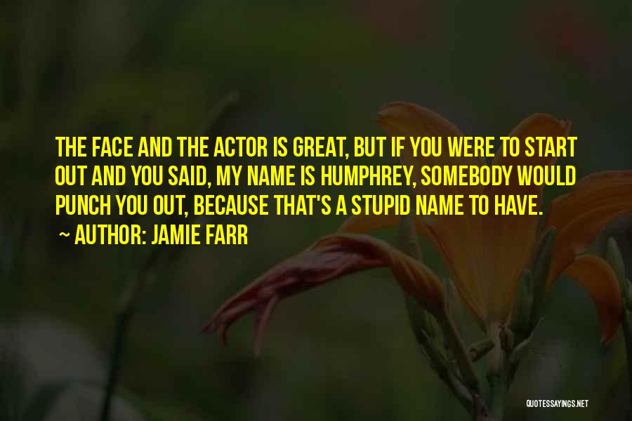 Punch Someone In The Face Quotes By Jamie Farr