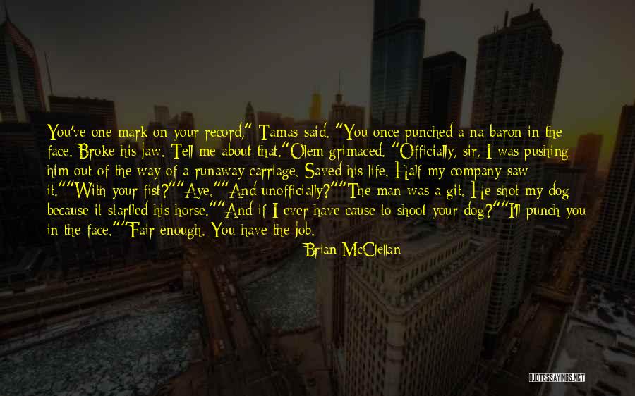 Punch Your Face Quotes By Brian McClellan