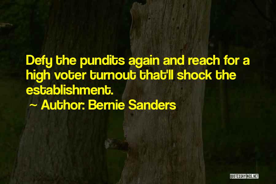 Pundits Quotes By Bernie Sanders