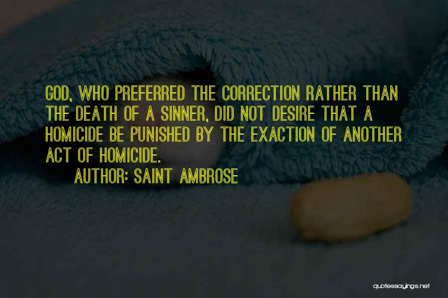 Punished By God Quotes By Saint Ambrose