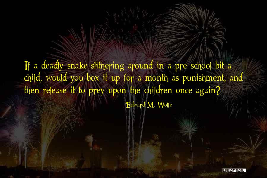 Punishment In School Quotes By Edward M. Wolfe