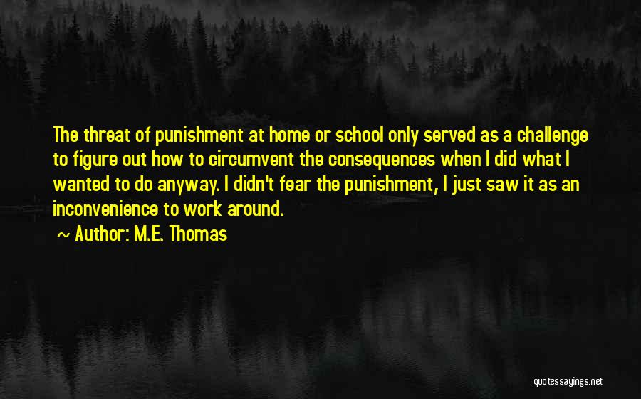 Punishment In School Quotes By M.E. Thomas