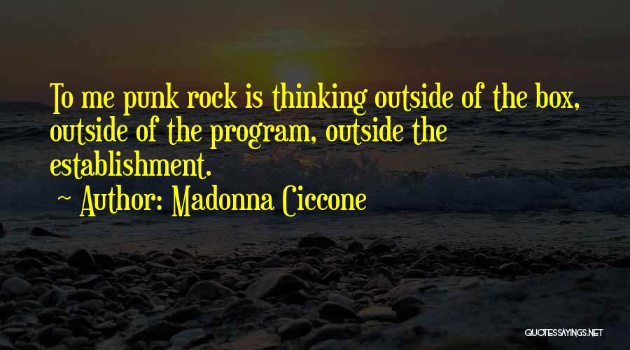 Punk Rock Quotes By Madonna Ciccone