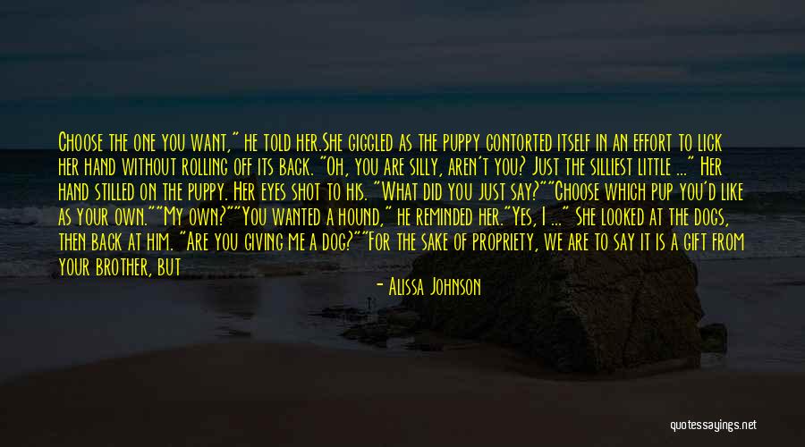 Puppy Eyes Quotes By Alissa Johnson