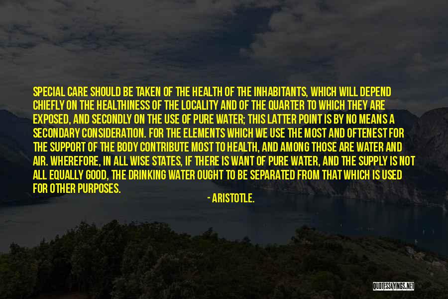 Pure Drinking Water Quotes By Aristotle.