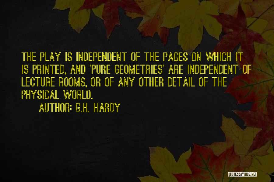 Pure Mathematics Quotes By G.H. Hardy