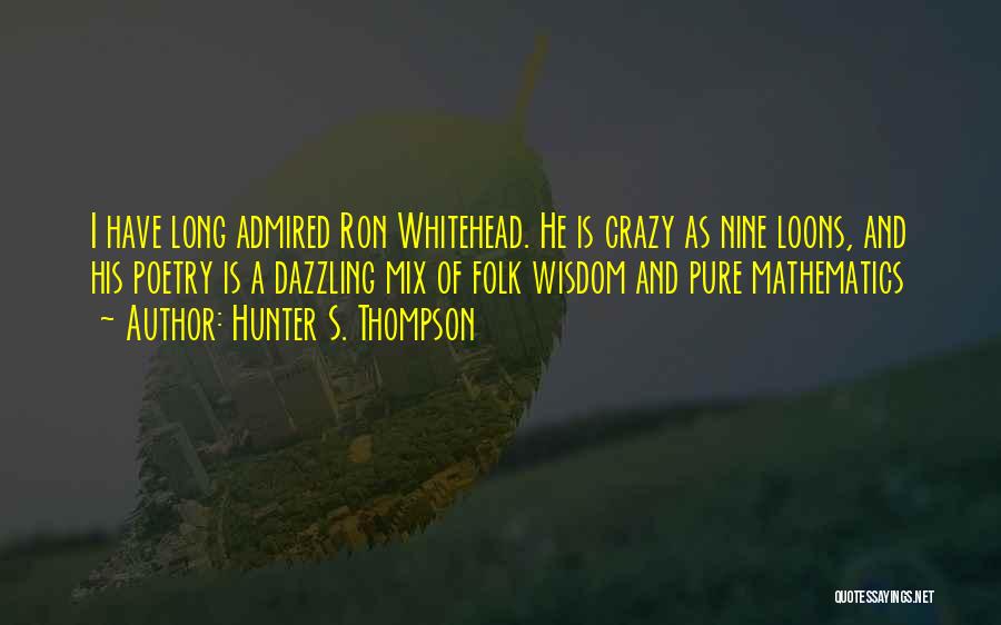 Pure Mathematics Quotes By Hunter S. Thompson
