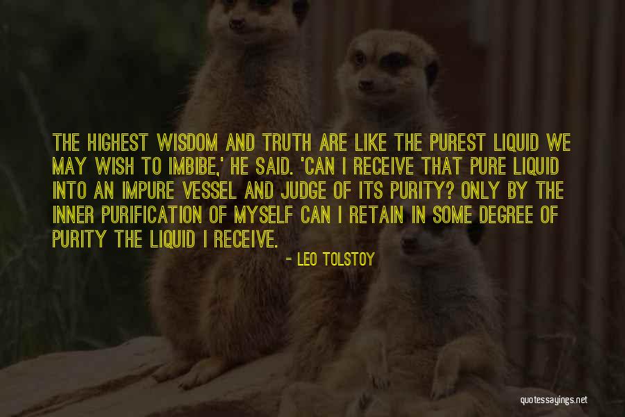 Purification Quotes By Leo Tolstoy