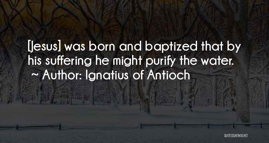 Purify Water Quotes By Ignatius Of Antioch