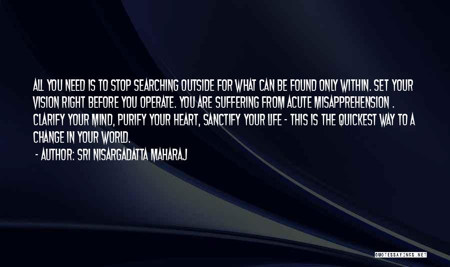 Purify Your Heart Quotes By Sri Nisargadatta Maharaj