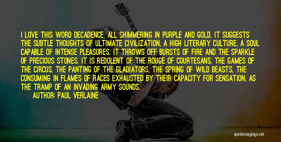 Purple And Gold Quotes By Paul Verlaine