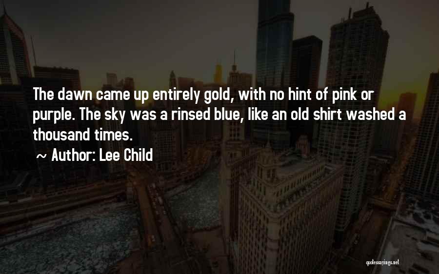Purple And Pink Sky Quotes By Lee Child