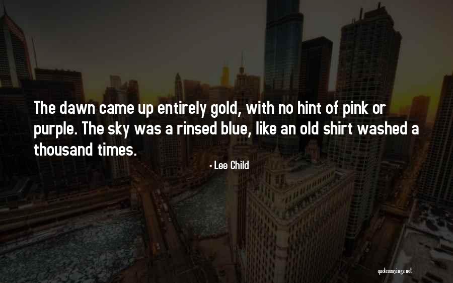 Purple And Pink Sky Quotes By Lee Child