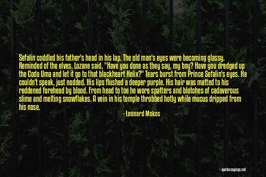 Purple Eyes Quotes By Leonard Mokos