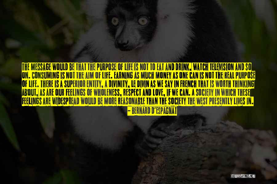 Purpose Of Feelings Quotes By Bernard D'Espagnat Purpose Of Feelings Quotes By Bernard D'Espagnat