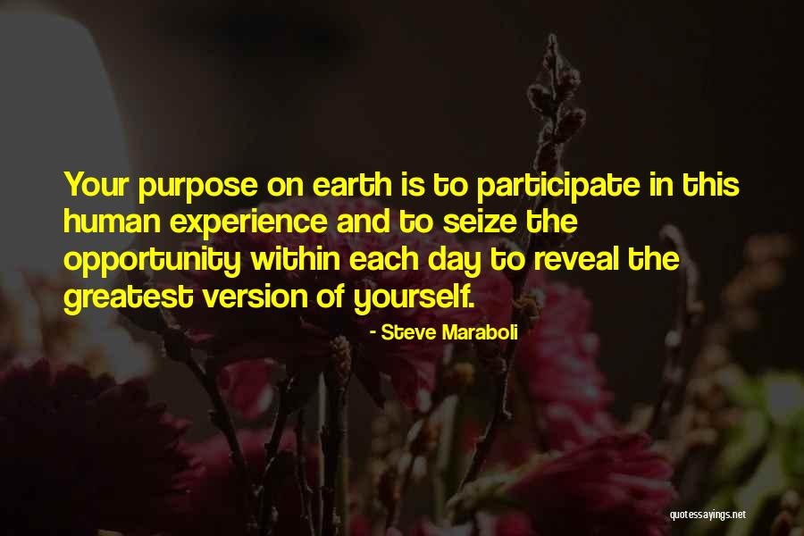 Purpose Of Human Life Quotes By Steve Maraboli