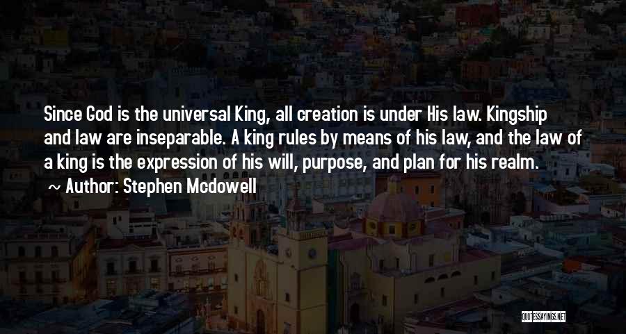 Purpose Of The Law Quotes By Stephen Mcdowell