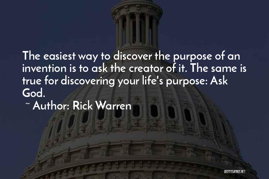 Purpose Rick Warren Quotes By Rick Warren