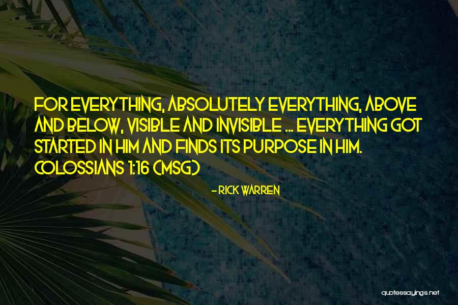 Purpose Rick Warren Quotes By Rick Warren