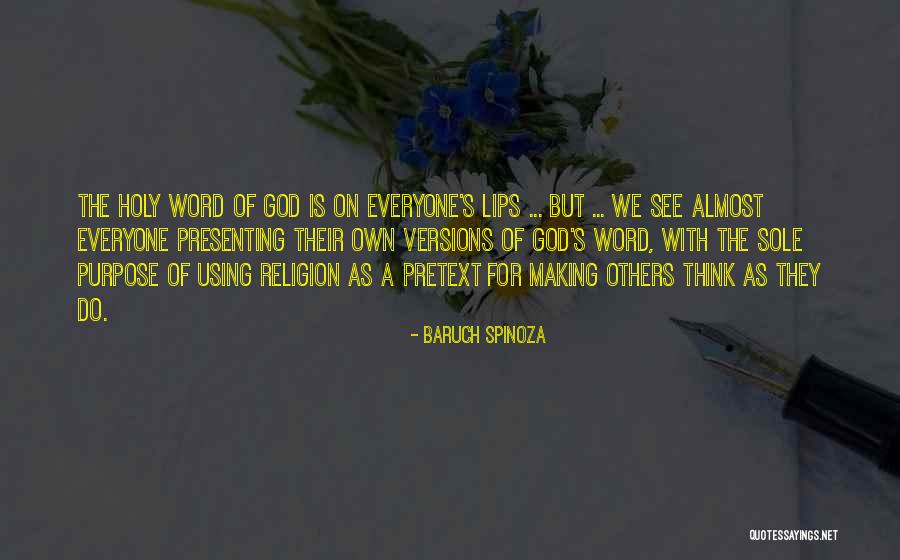 Purpose The Word Quotes By Baruch Spinoza Purpose The Word Quotes By Baruch Spinoza