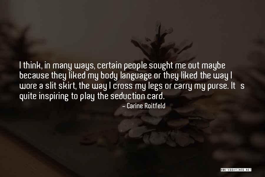 Purse Card Quotes By Carine Roitfeld Purse Card Quotes By Carine Roitfeld