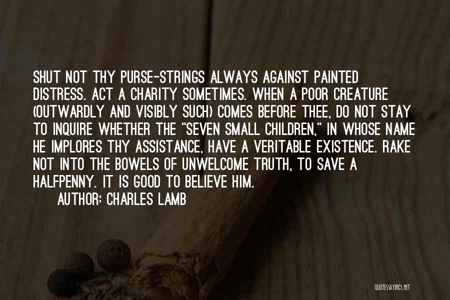 Purse Strings Quotes By Charles Lamb