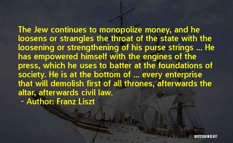 Purse Strings Quotes By Franz Liszt