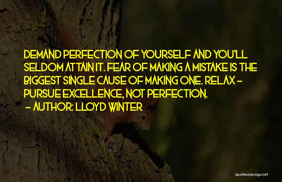 Pursue Excellence Quotes By Lloyd Winter