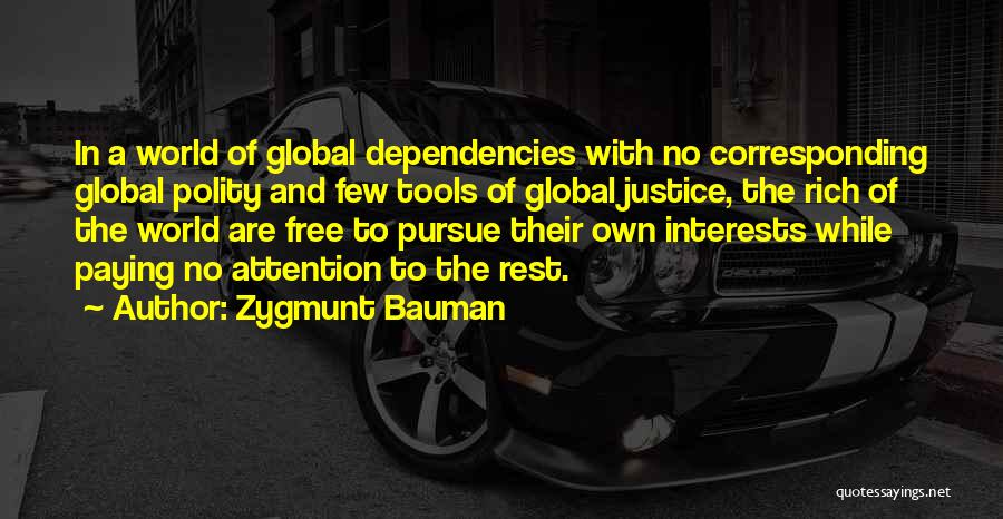 Pursue Interests Quotes By Zygmunt Bauman