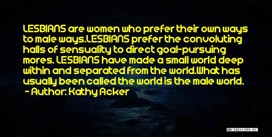 Pursuing Goal Quotes By Kathy Acker